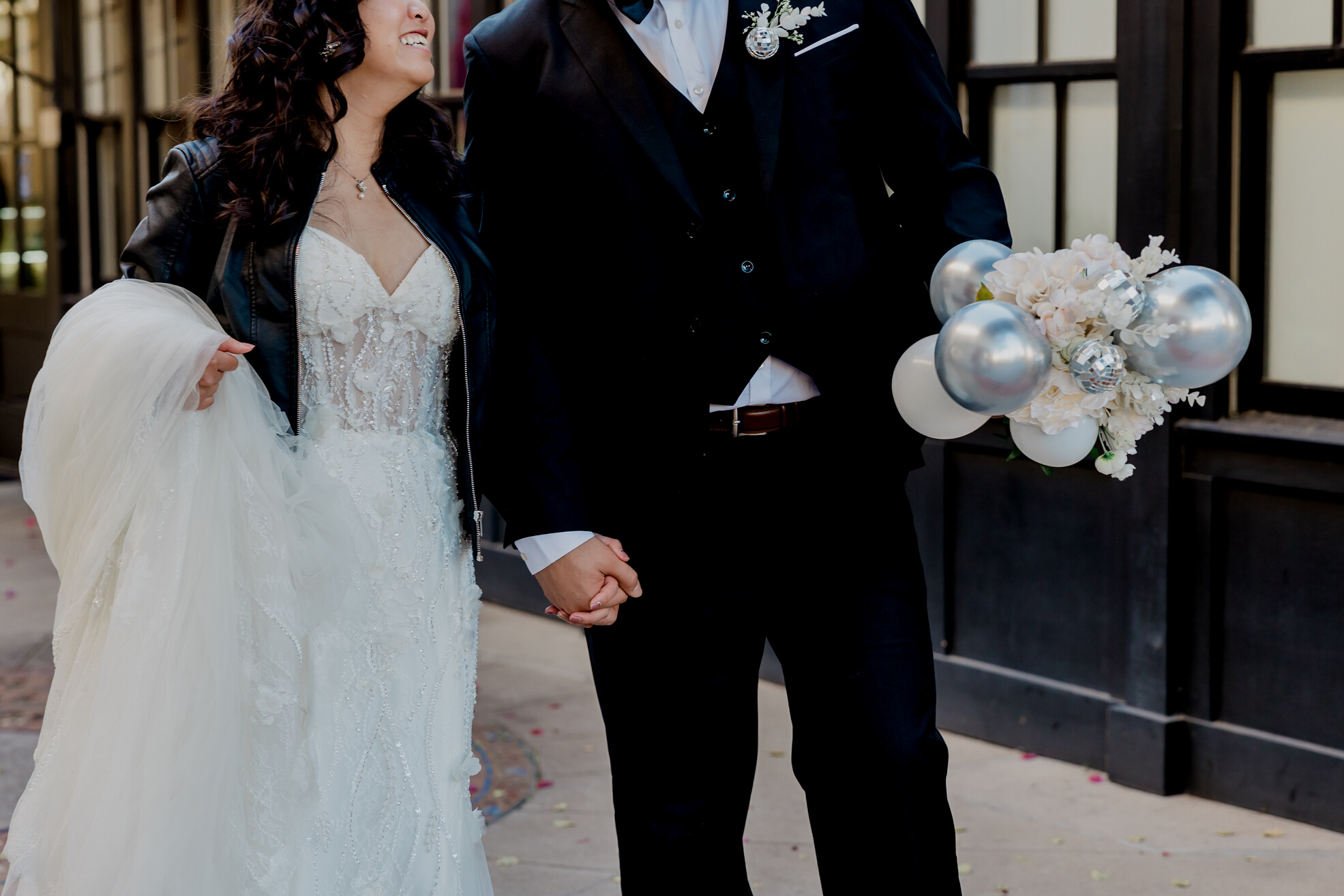 Newlywed Couple at the Outdoor Reception